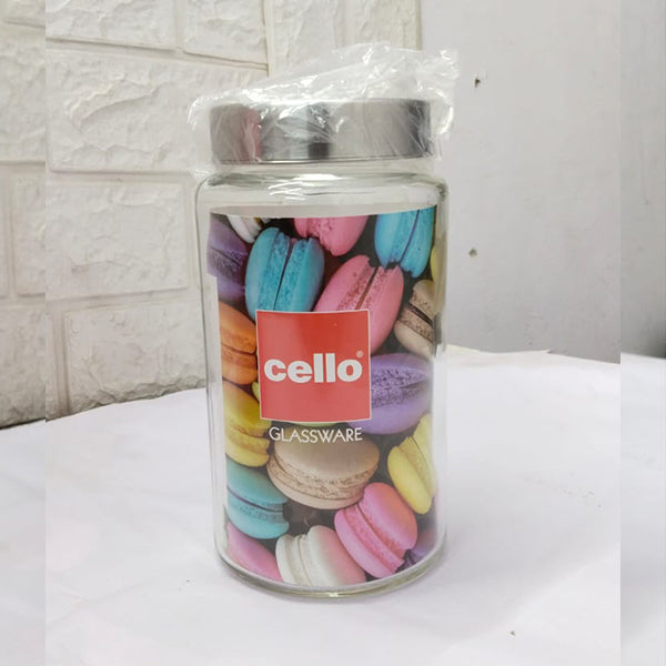 AM5164 Cello Round Fresh Glass Storage Jar, 1000ml (Set of 1)