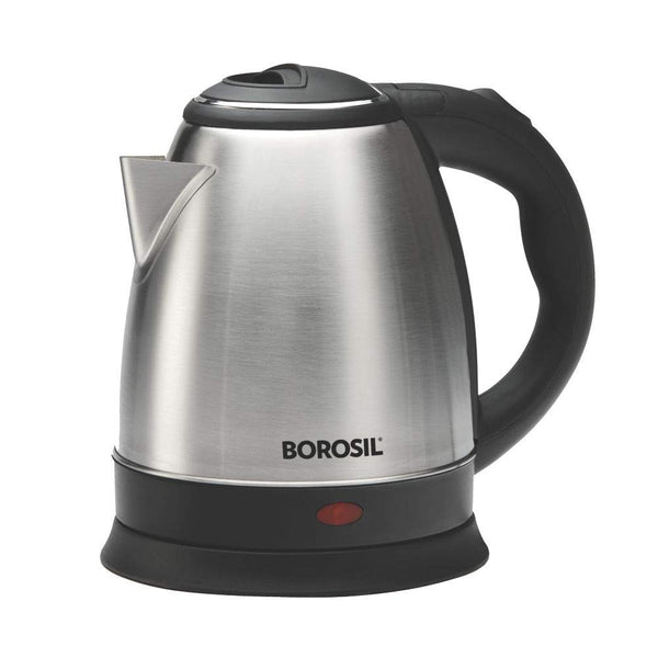 AM2984 Borosil 1.5L 1200W Stainless Steel Rio Electric Kettle | Boil Water for Tea/Coffee/Soup/Noodles |Water Heater Jug | Auto Cut-off, Overheat & Dry Boil Protection | Multipurpose Kettle