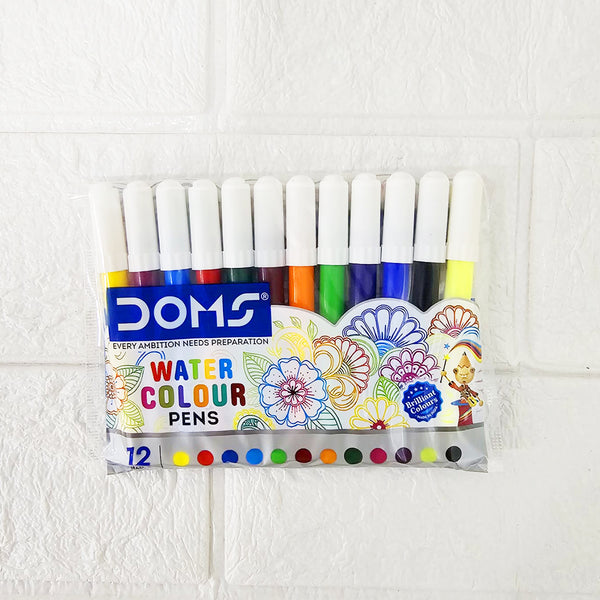 AM6086 DOMS MIni Watercolour Sketch Pens | 12 Assorted Shades
