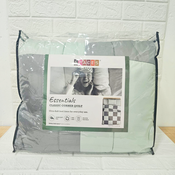Di0017 Welspun Essentials Classic Corner Single Bed Quilt - 1.52mtr x 2.28mtr