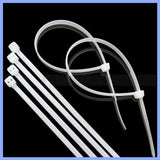 AM5893 White Self locking Nylon Cable Tie - 6 Inch (Pack of 100pcs)