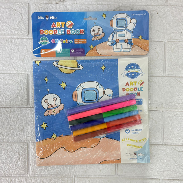 AM6313 Little Astronaut's Art Doodle Coloring Book for Kids - 25x23cm