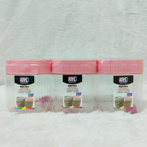 AM6266 Squba Jar 3-Piece Set- Stackable Airtight