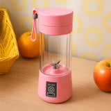 AM6822 Portable 2 USB Electric Juicer – 6-Blades Protein Shaker Blender Cup (380 ML)