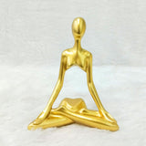 AM6233 Golden Abstract Yoga Meditation Figurine (No.1) – Modern Home & Office Decor