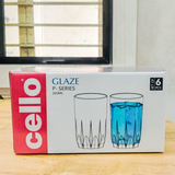 AM5692	Cello Glaze juice tumbler  260ml - 6pcs set