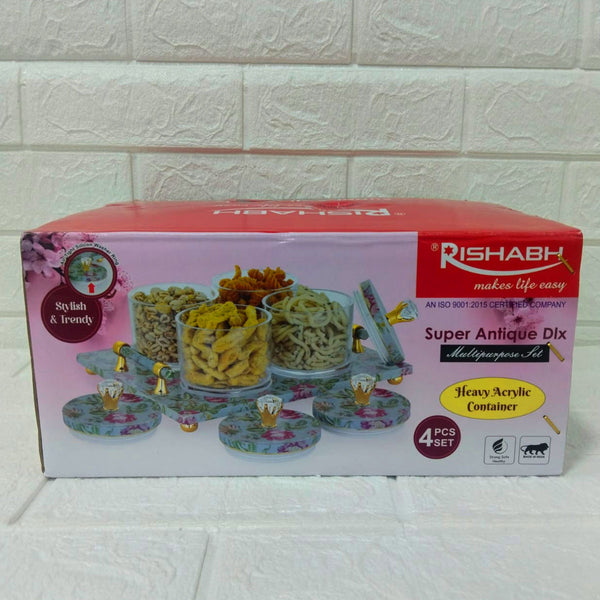 Di0158 Rishabh Super Antique Deluxe 4-Piece Multipurpose Container Set