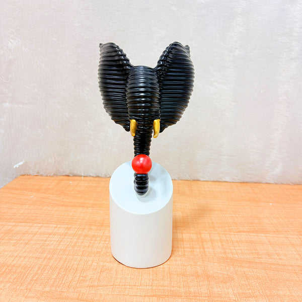 TM0012 Modern Woven Black Elephant Head Figurine