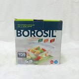AM6193 Borosil Klip N Store Square Glass Container - 520 ml with Air Tight Lid