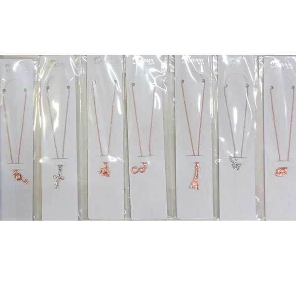 AM5772 Rose Gold Pendant Necklace for Women - Multidesign