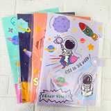 AM2763 File Folder  A4 Paper with Button Lock, Certificates Holder with 6 Pockets, Office Documents File, Expandable Folders for Documents