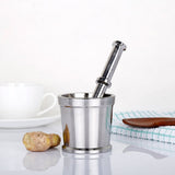 AM5345 Tizer Stainless Steel Heavy Mortar and Pestle Set - Large