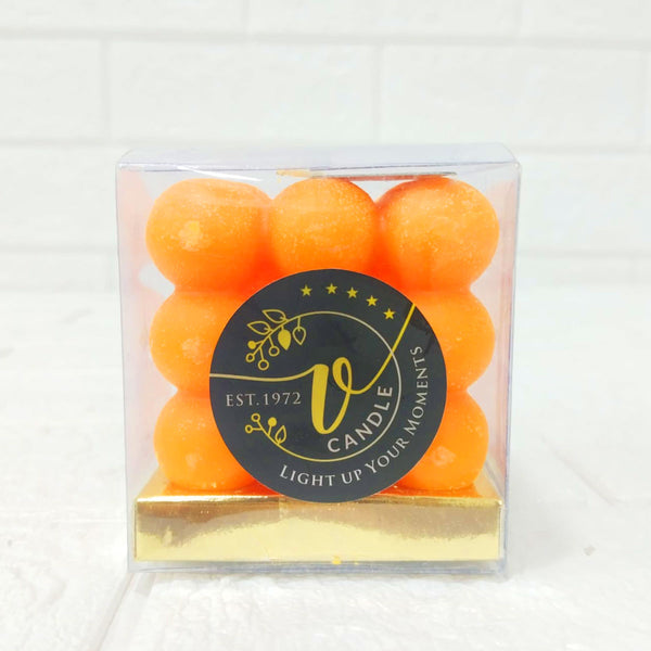 Di0307 Bubble Cube Candle (Multicolour) – Modern Decorative Scented Wax Candle