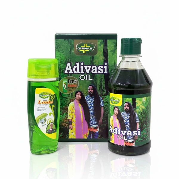 AM6672 Girnar Adivasi Herbal Hair Oil (with 100ml Free Lauki Shampoo) - 375ml