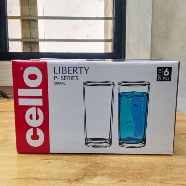 AM5686 Cello Liberty 280ml Glass Tumbler - 6pcs set