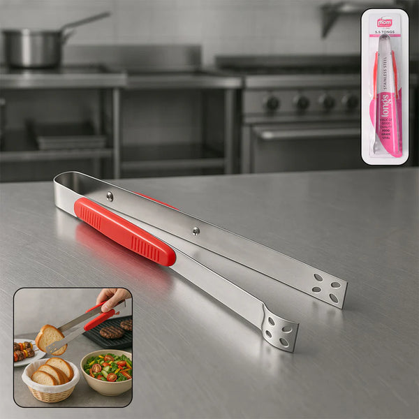 10566 Supermom Premium Stainless Steel Multipurpose Kitchen Tongs (1 Pc)
