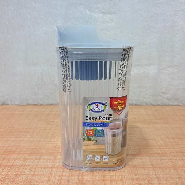 AM6526 Jaipet Easy Pour 1500 Airtight Storage Jar with Measuring Cup Cap