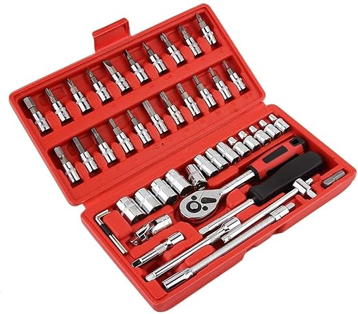 Combination Repair Tool Kit (Red, 46 pcs)