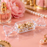 A08141 Candy Shape Jewellery Storage Box with Clear Lid for Rings and Studs (1 Pc)