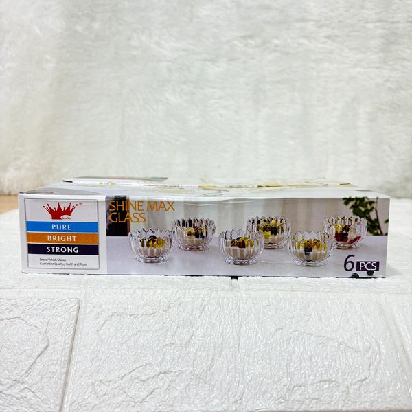 AM5965 Shine Max Ice Cream Glass Bowl - Set OF 6 Pcs