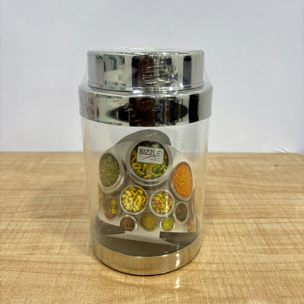 A08001 Sizzle Stainless Steel Galaxy See-Through Storage Container - 13 (1850 ml)