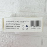 AM6354 Mini Bag Sealer 2 in 1 Seal & Cutter