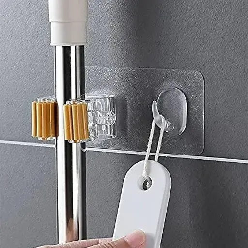 3050 Self Adhesive Plastic Sticker Mop and Broom Holder