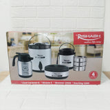 Di0191 Rishabh Big Multipurpose Thermo-Steel 4-Piece Set - Insulated Water Jug, Casserole, Tea Pot, and Lunch Box