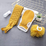 AM5638 3 PCS Bathing Exfoliating Set (MultiColour) - Back Scrubber exfoliating gloves - Easy to clean For Men And Women (Set of 1)