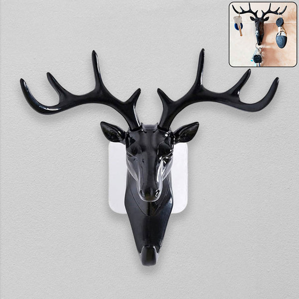 AM6535 Deer Head Self Adhesive Wall Door Hook Hanger