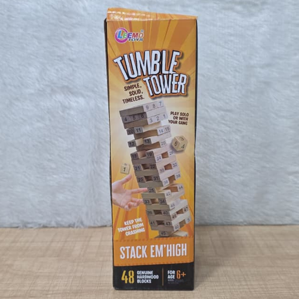 AM6428 Wooden Building Blocks Puzzle 48 Pcs Challenging 4pcs Dice