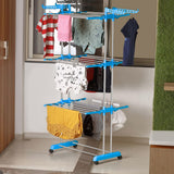AM5609 NPDP Modular 3 Layer Clothes Stand - Case Steel Dryer Rack for Indoor, Outdoor, Balcony
