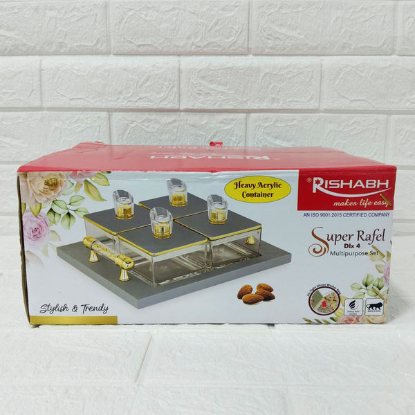 Di0190 Rishabh Super Rafel Deluxe 4 Multipurpose Container Set with Tray