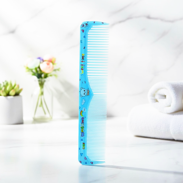 TM0121 Mix-Design Glow-in-the-Dark Blue Cartoon Hair Comb - Pack of 1pc
