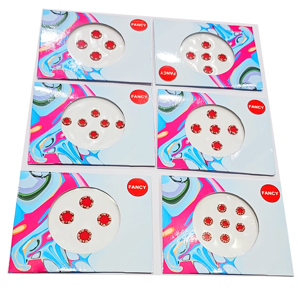 AM1101 Kumkum Red Round Bindi 1 Pack