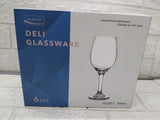 AM3725 Big Stemmed Wine Clear Glass  330ml Set of 6