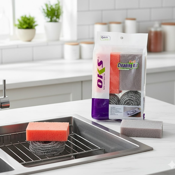 AM6344 Multi-Purpose Cleaning Kit for Kitchen Items (Pack Of 4)