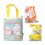 TM0154 Cute Cartoon Printed Multi Purpose School File Folder Tote Bag