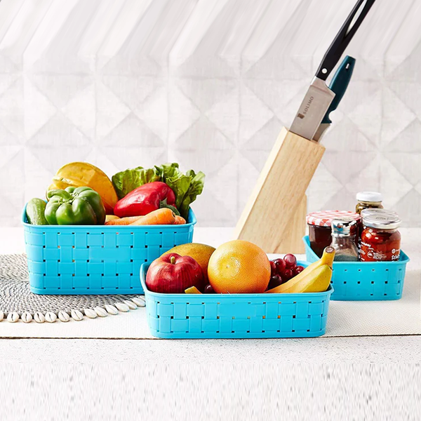 0062 Smart Baskets for Storage(Set of 3) Sky Blue
