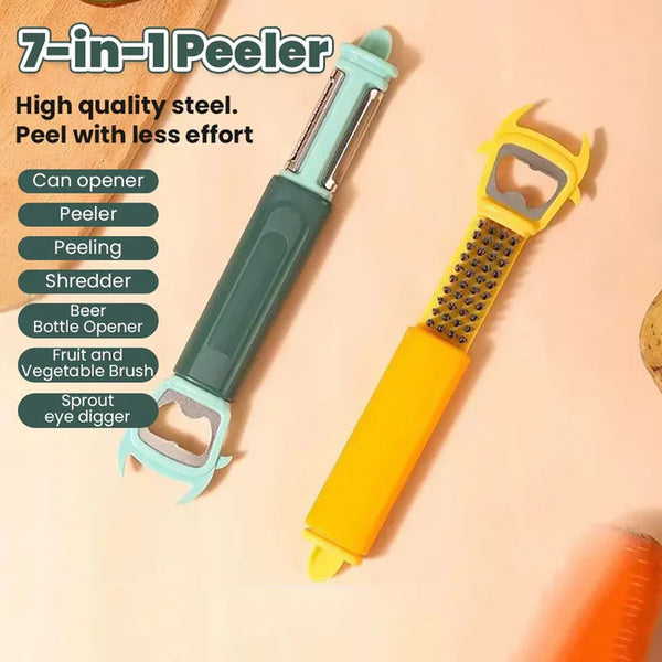 5541 MULTIFUNCTIONAL, VEGETABLE FRUIT PEELERS SLICER CAN OPENER 7 IN 1 KITCHEN PEELER FOR VEGGIE & FRUIT