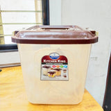 AM5713 JOYO Kitchen King Container 16.5 Ltr (Pack of 1) Medium Rectangular Plastic Container Multipurpose Stackable Storage Box with Lid & Handle