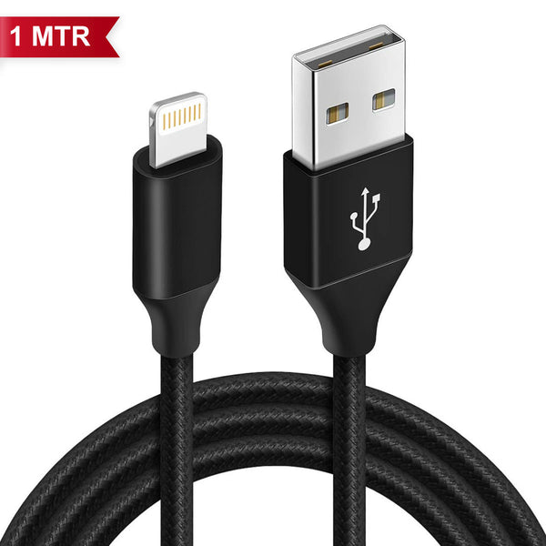 AM0249 iPhone Charging Cable (1 MTR) High Speed & Quick Charge Lightning Cable