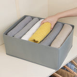 3266 Folded Clothes Drawer Organizer for Jeans, Sweater, Dresses, T-shirts (Pack of 1, Grey)