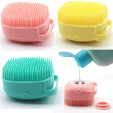 1348B Silicone Brush Body Scrubber with Soap Dispenser