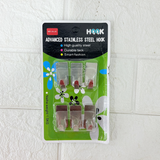 AM6361 Multipurpose Rectangular Steel Adhesive Hooks (Pack of 6)