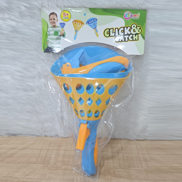 AM6430 Click and Catch Twin Ball Launcher Game with 3 Balls Indoor Outdoor Toy Set