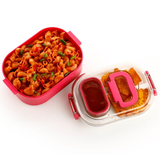 3281 Mighty Lunch Box Comes with 1 Small Container, Stylish Anti Spill Lid & 1 Baby Spoon BPA Free, Food Grade Perfect for School