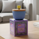 TM0075 Majestic Munch – Exclusive Blue Ribbed Decorative Jar - 1pc