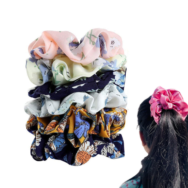 AM1027 Silk Satin Hair Scrunchies for Women & Girls - 1 Pcs