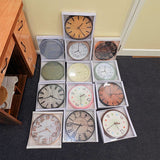 AM5953 Multi-Design Cart Log Wall Clock With 3D Numbers for Living Room